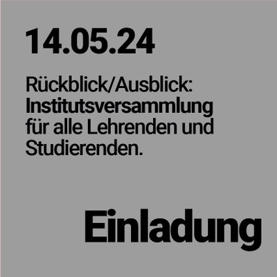 Einladung Institutsversammlung