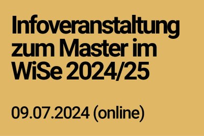 Infoveranstaltung Master WiSe 2024/25