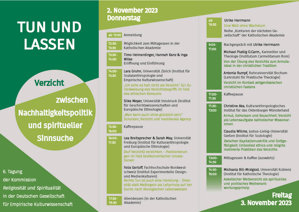 Verzicht Programm 1