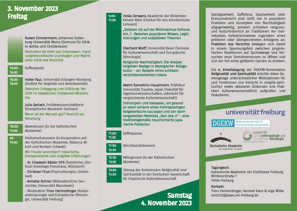 Verzicht Programm 2