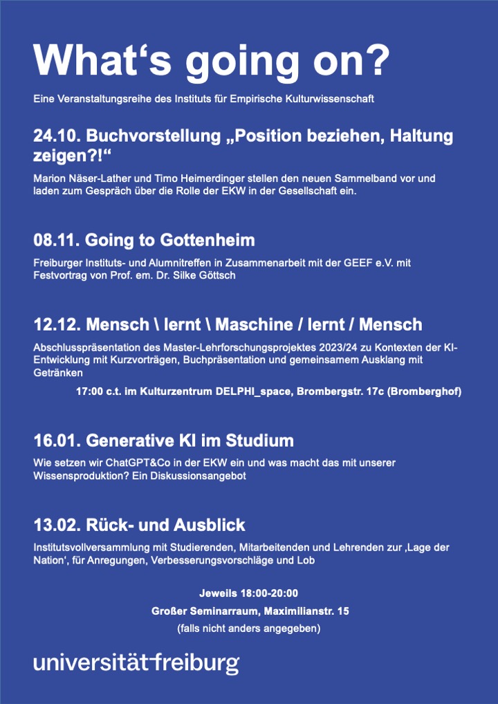 Veranstaltungsreihe "What´s going on?"